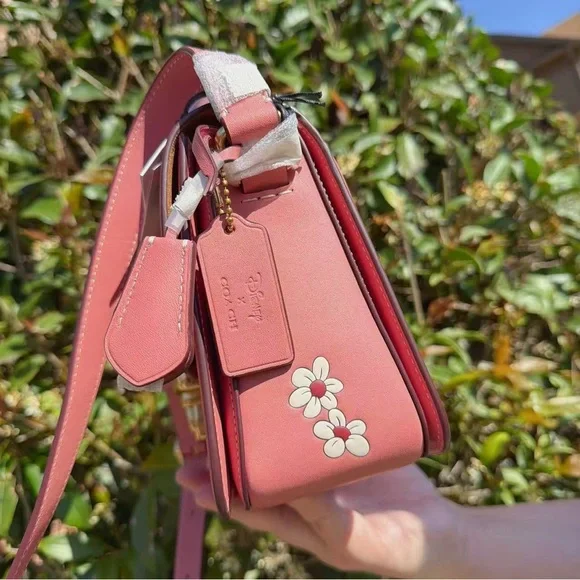NWT Disney X Coach Studio Shoulder Bag With Mickey Mouse And Flowers CH413 - Picture 7 of 15